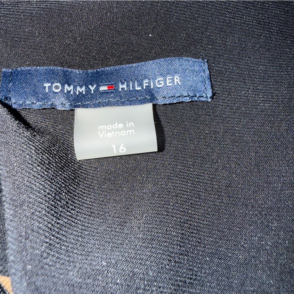 NWT Tommy Hilfiger Chic Floral Long Sleeve Dress in Black and Brown Sz 16 - Picture 6 of 6